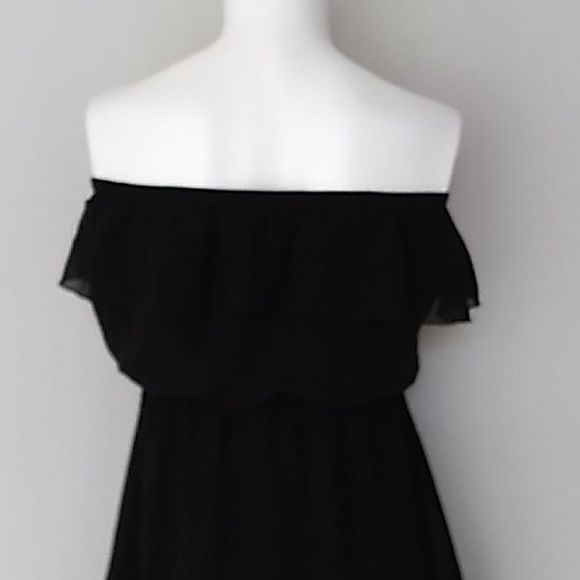 Pearl Black Strapless Dress. Size Small - Picture 6 of 8